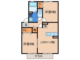 パインテ－ルⅡの物件間取画像